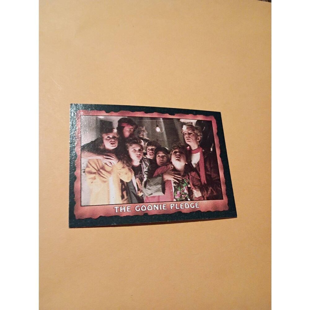 Vintage 1985 Warner Bros Topps Gum Goonies Trading Card #85 The Goonie Pledge